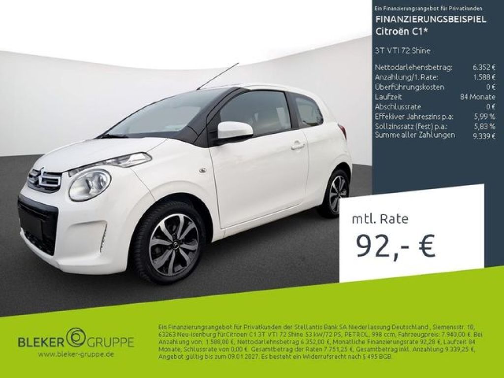 Citroen C1 bei Reisemobile.expert - Hauptabbildung Citroen C1 bei Reisemobile.expert - Hauptabbildung