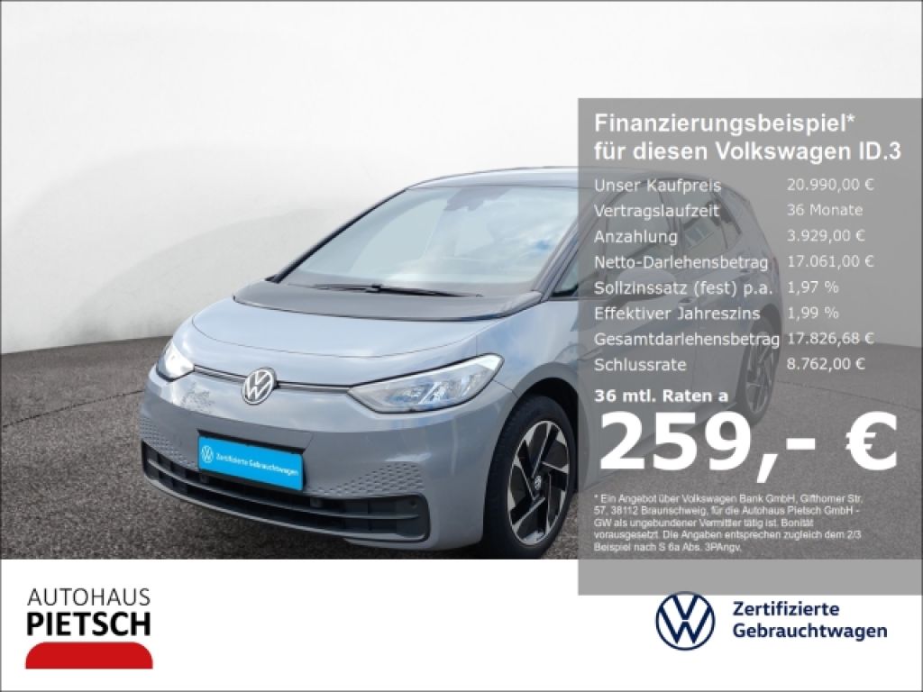 VW ID.3 bei Reisemobile.expert - Hauptabbildung VW ID.3 bei Reisemobile.expert - Hauptabbildung