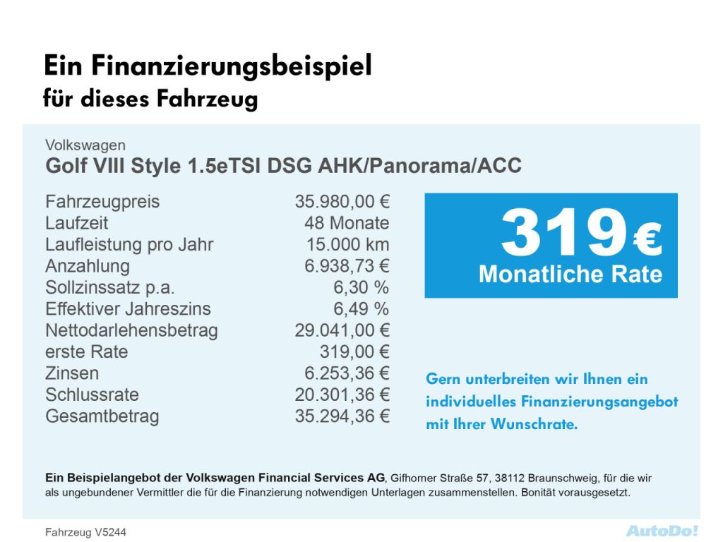 VW Golf VIII bei Reisemobile.expert - Hauptabbildung VW Golf VIII bei Reisemobile.expert - Hauptabbildung