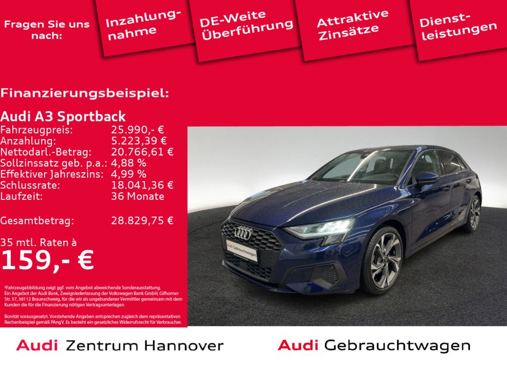 Audi A3 Sportback bei Reisemobile.expert - Hauptabbildung Audi A3 Sportback bei Reisemobile.expert - Hauptabbildung